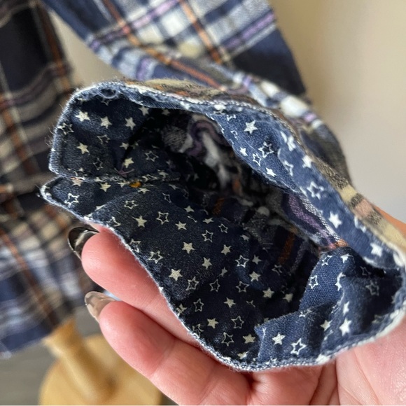 WHITE STUFF Plaid Button Down Shirt wth Adjustable Sleeves - Picture 7 of 11